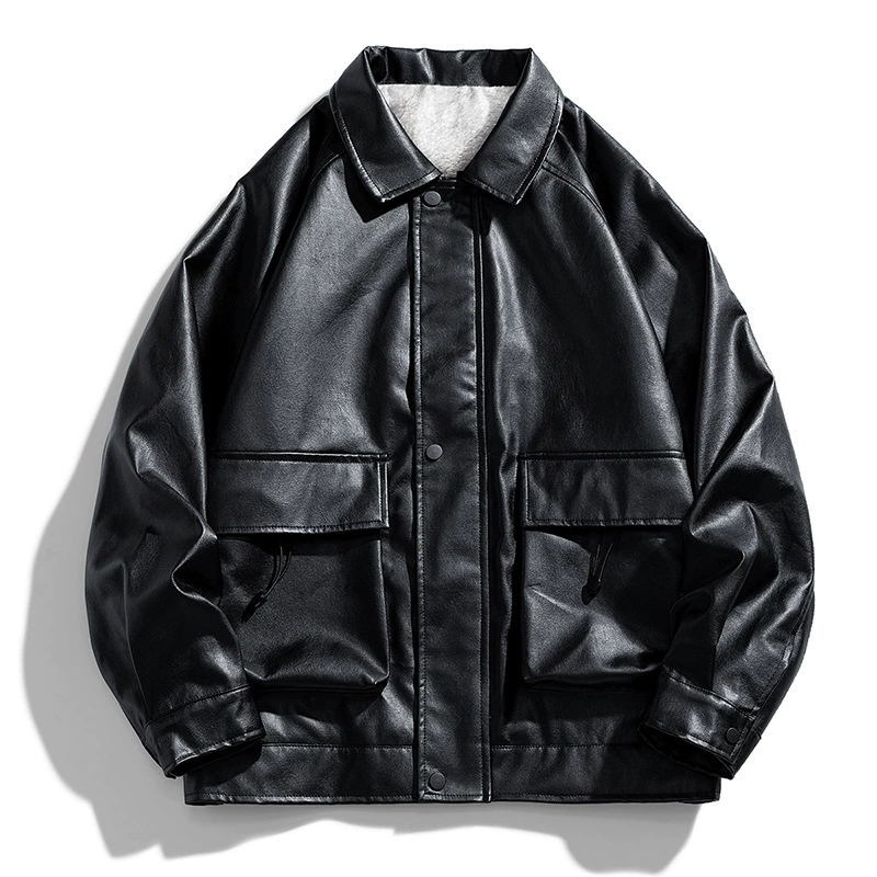 Полиуретановая демисезонная fleece куртка, американский стиль, оверсайз