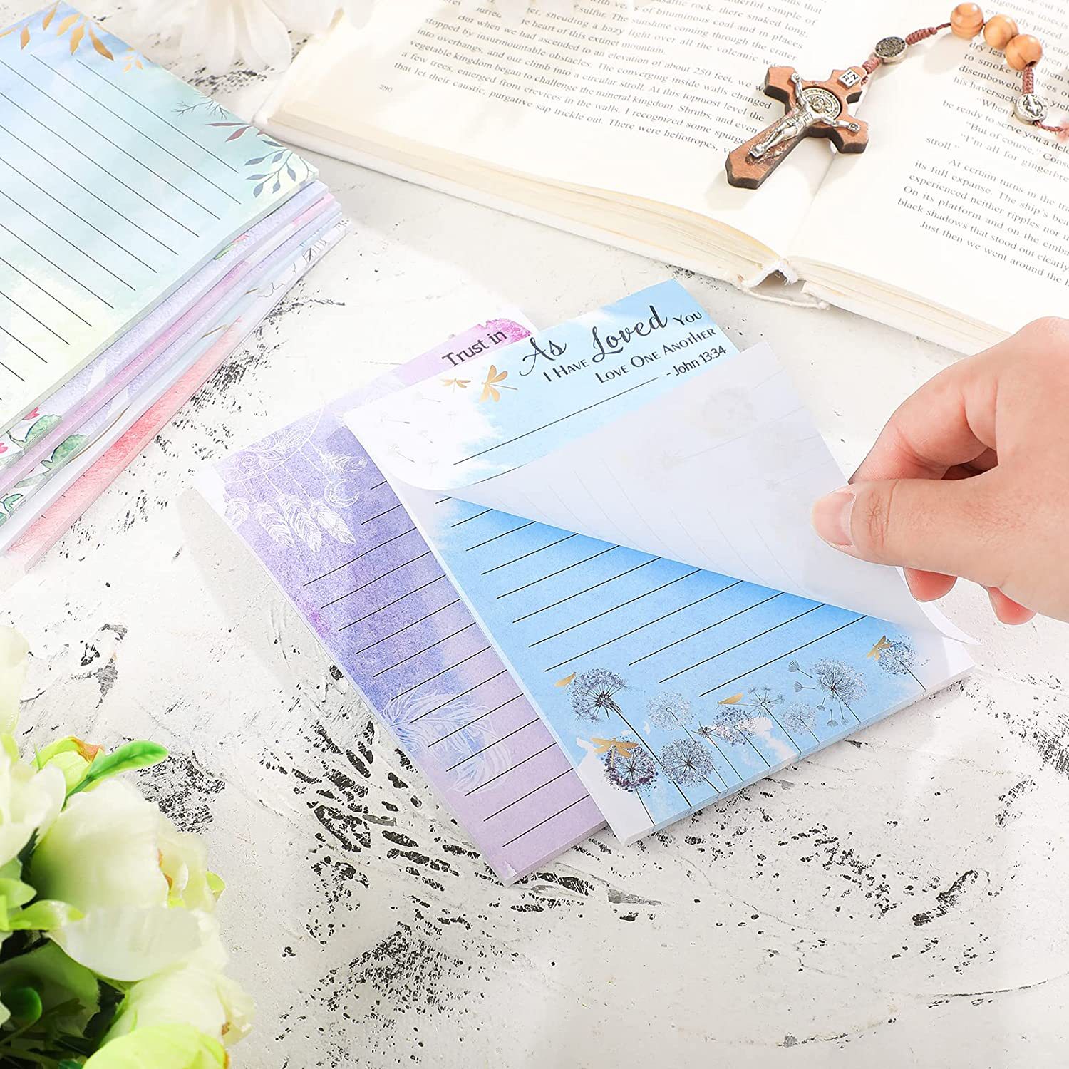 Class, Learning, School Occasion 1 Piece 1 Set Letter Class Learning School Paper Cute Sticky Note Notepad