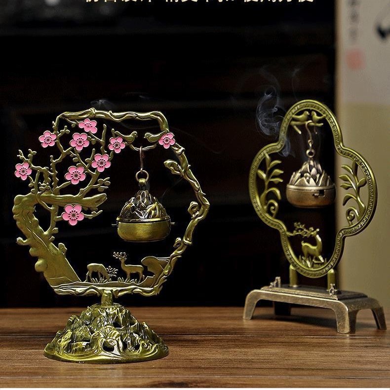 彷古镂空香炉喜上梅花眉梢香薰挂炉檀香薰香烤鸭炉家用客厅中式摆