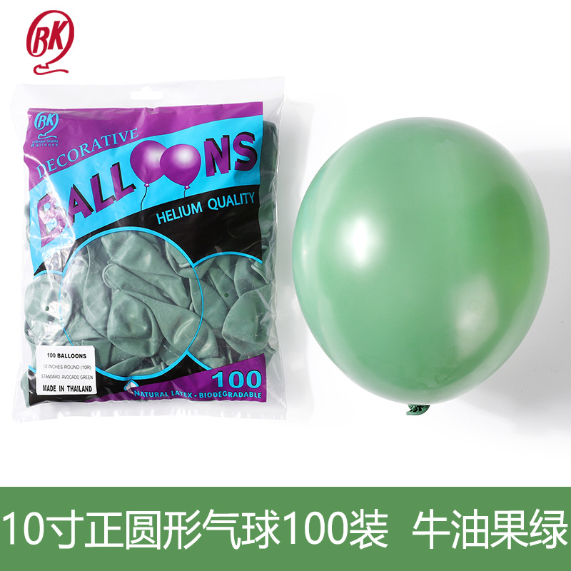 Tailandia BK10 pulgadas 2,5G 100 Pack globo redondo decoración de la boda globo publicidad globo impresión al por mayor