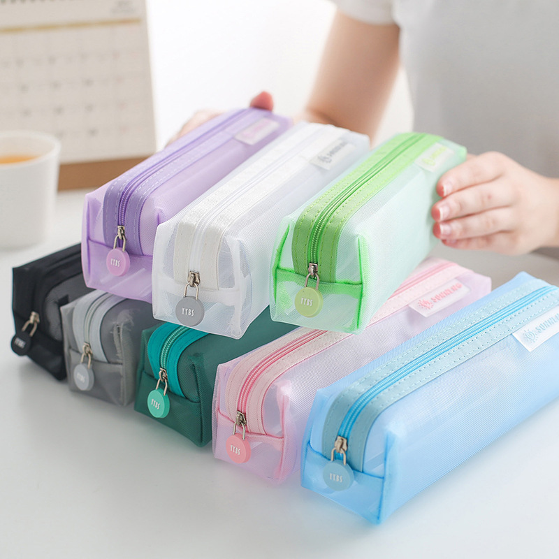 入学シーズン用品クリエイティブ文房具かわいい透明ネット糸筆袋高颜値小学生ins小衆大容量|undefined