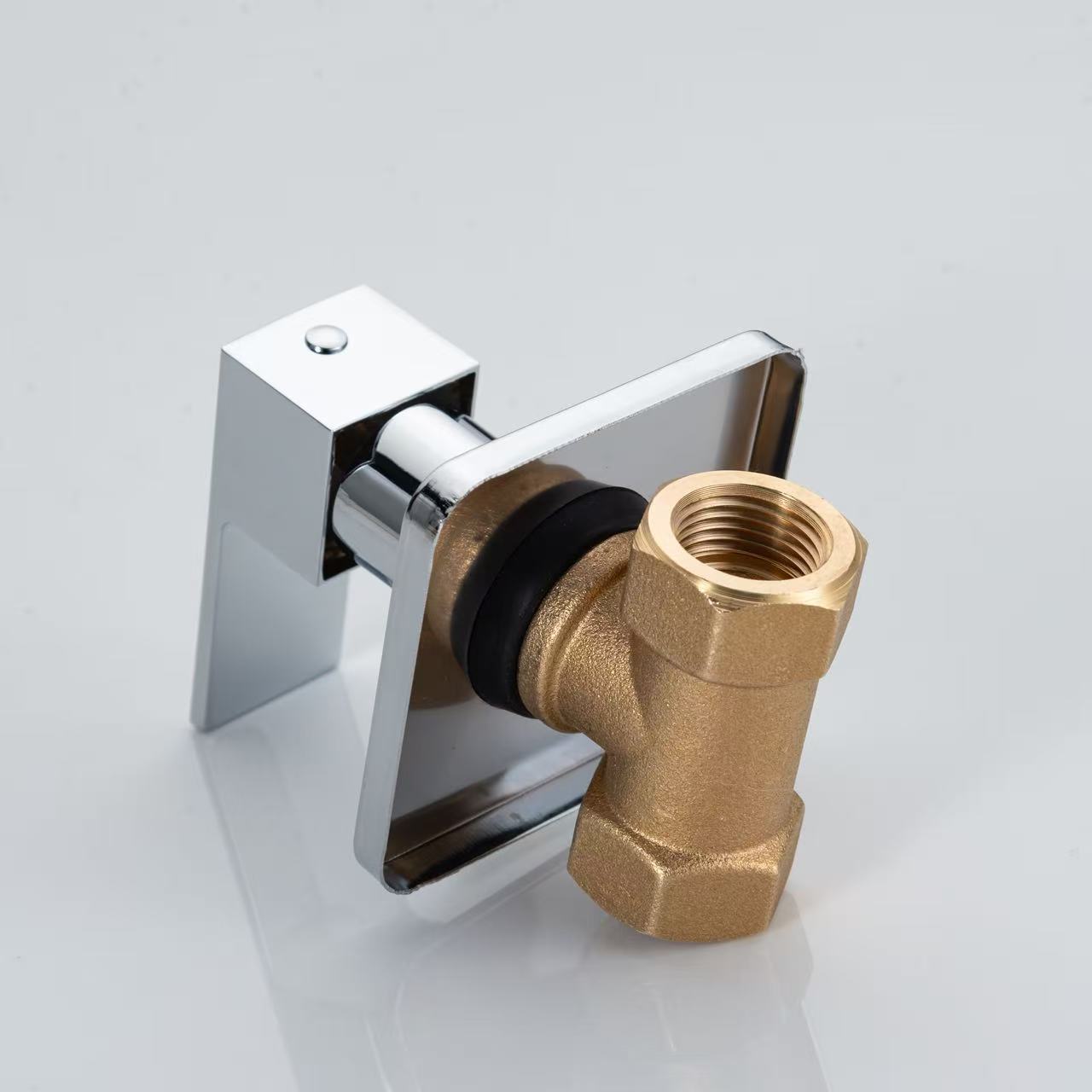 Transfronterizos exclusivos para válvulas de cobre ocultas 4 puntos de interruptor de montaje oculto válvula de válvula 6 puntos de válvula de compuerta roscada de una pulgada a través de accesorios de ángulo recto