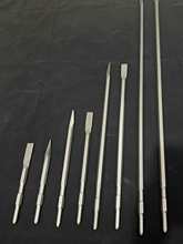 小电镐凿子钻头镐头 加长六角尖镐扁镐混凝土尖凿加宽扁凿镐钎1米