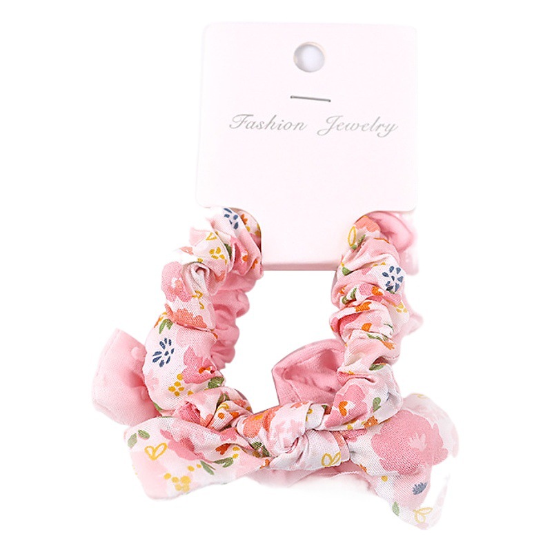 Banda para el cabello para niños de estilo coreano arco dulce cuerda para el cabello cubierta de cuero cuerda para la cabeza de la niña banda de goma banda para el cabello intestino grueso Accesorios para el cabello corbata de lazo