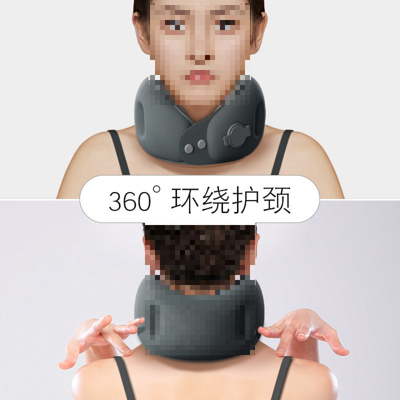 インフレータブルU字型枕、ポータブルネックピロー、ネックピロー、航空機旅行用収納可能、U字型枕、ネックサポート、ネックカバー|undefined
