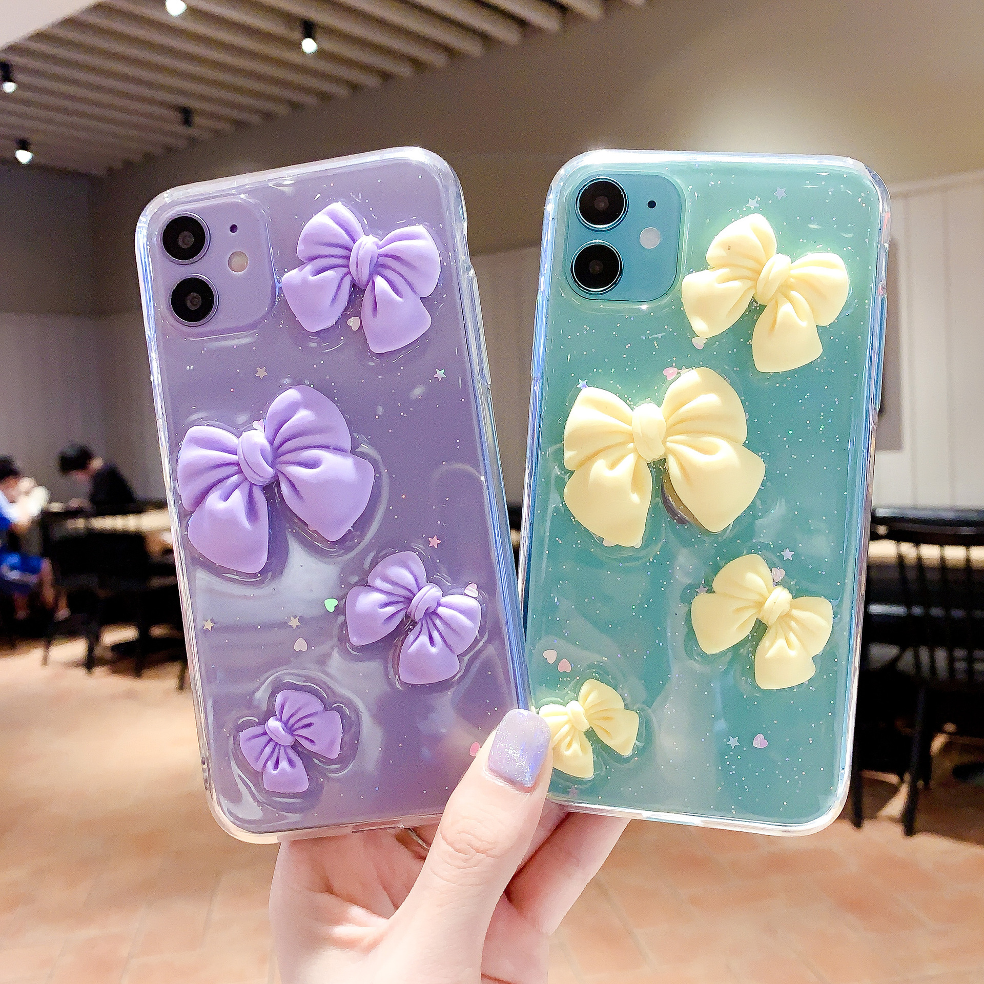 Bowknot Suitable For Iphone12 Mobile Phone Case Huawei Samsung Xiaomi Vivo Oppo display picture 4