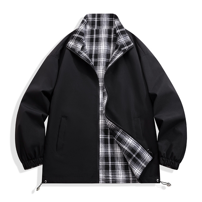 In-Stock American-Style Baseball Jacket for Men, Reversible, New Spring/Autumn Hong Kong Style, Cool and High-End Feel, Men's Jacket In-Stock American-Style Baseball Jacket for Men, Reversible, New Spring/Autumn Hong Kong Style, Cool and High-End Feel, Men's Jacket