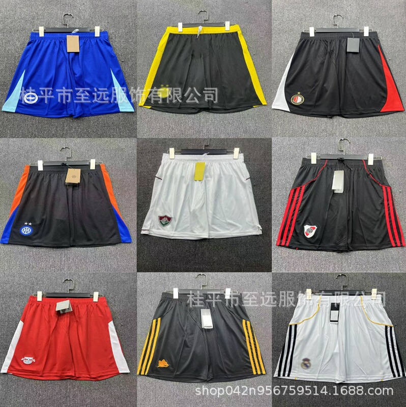 2526 Season Popular Football Shorts Real Madrid Inter Milan Bochaliasi Vienna Roma Flamengo Training Football Pants