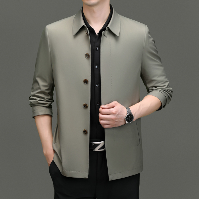 2024 Spring and Autumn New Men's Executive Coat Young and Middle-aged Business Casual Fashion High-end Lapel Light Luxury Jacket