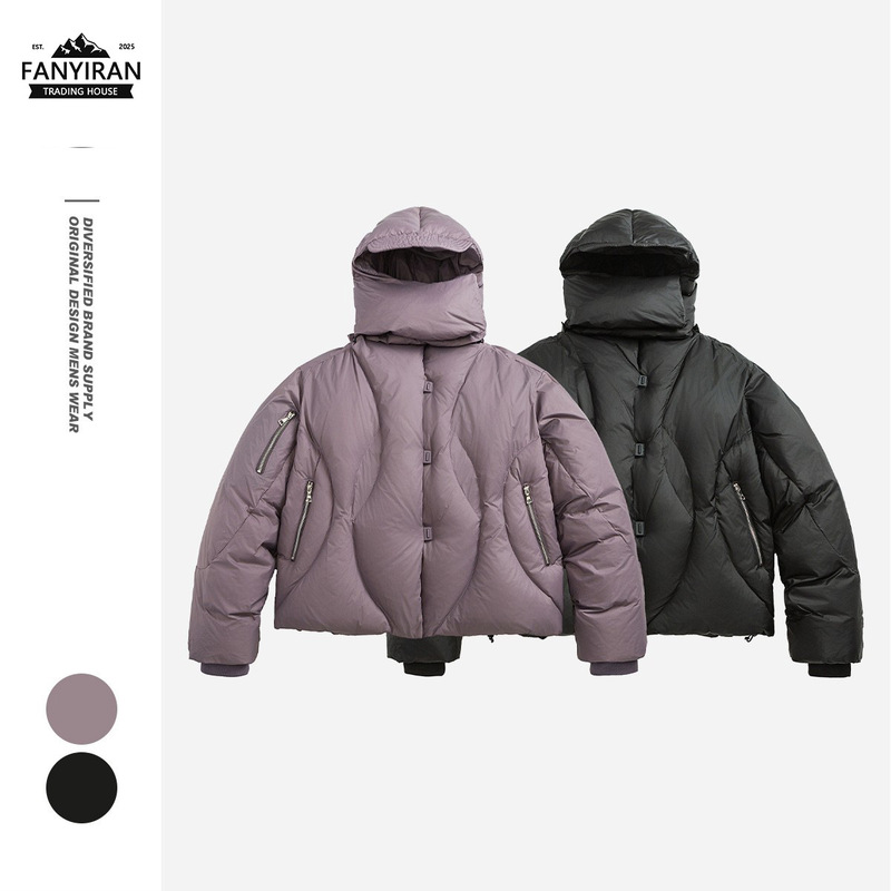 Elieon Design Outdoor down Jacket Winter New Men's and Women's Thickeneded Hooded Jacket Warm Bread Jacket H11 Elieon Design Outdoor down Jacket Winter New Men's and Women's Thickeneded Hooded Jacket Warm Bread Jacket H11