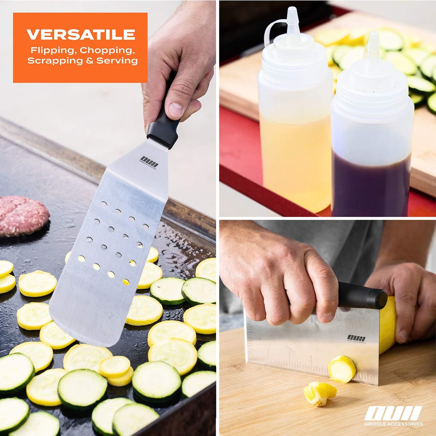 Amazon set de cocinas de cocina, sopa de filete, sopa de acero inoxidable, mango de plástico, sopa de hierro, pala de cocción