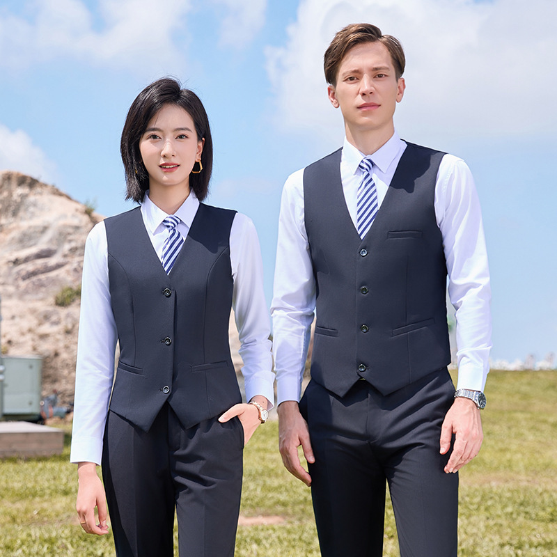 Professional Suit Vest Vest Women's Work Clothes Real Estate Vest Billiard Club Bank Work Clothes Men's Pants