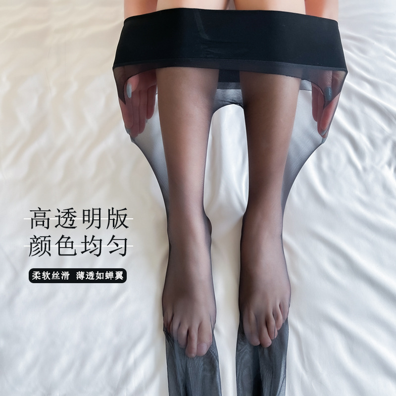 シームレス 0D 黒ストッキング Apple Butt 女性用 360 シームレス夏薄い美肌ソックス抗引っ掛かり超透明|undefined