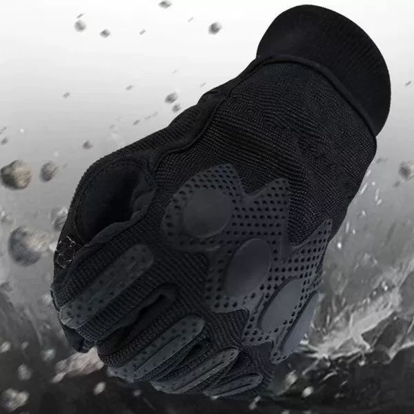 Cross-Border A-Grade Fleece-Lined Thermal Tactical Gloves Full-Finger Military-Style Outdoor Training Cycling Touchscreen Black Men's Gloves