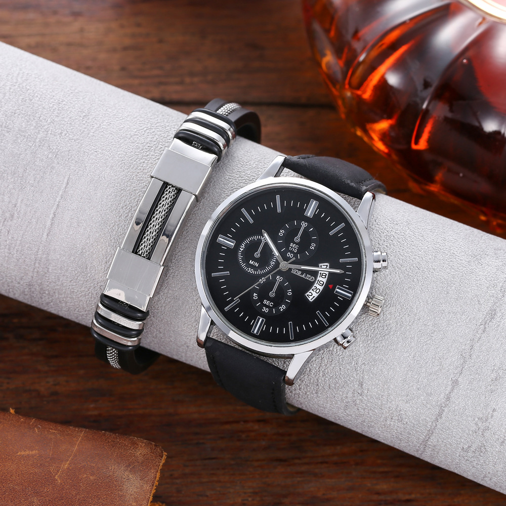 Herren Quarzuhr Mit Armband Set Für Business Und Freizeit_voghion.com