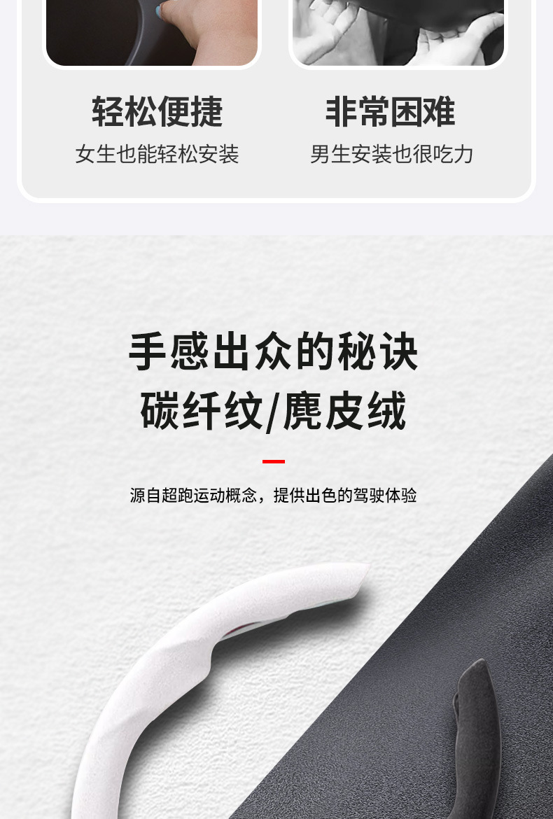 Suitable for Tesla Model Y3 Steering Wheel Cover, New Suede Steering Wheel Cover, Universal for All Seasons