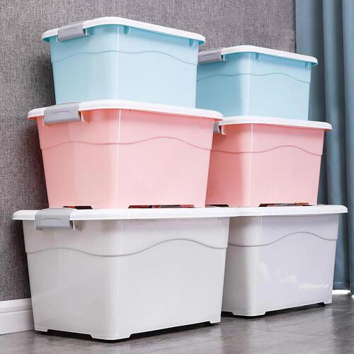 Household storage box plastic clothes toy storage box with lid household clothing storage box with portable extra large size