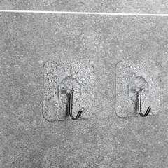 20 Acrylic Stainless Steel Adhesive Hook for Dorm Room Door, No-Hole Wall Mount Hook for Clothes