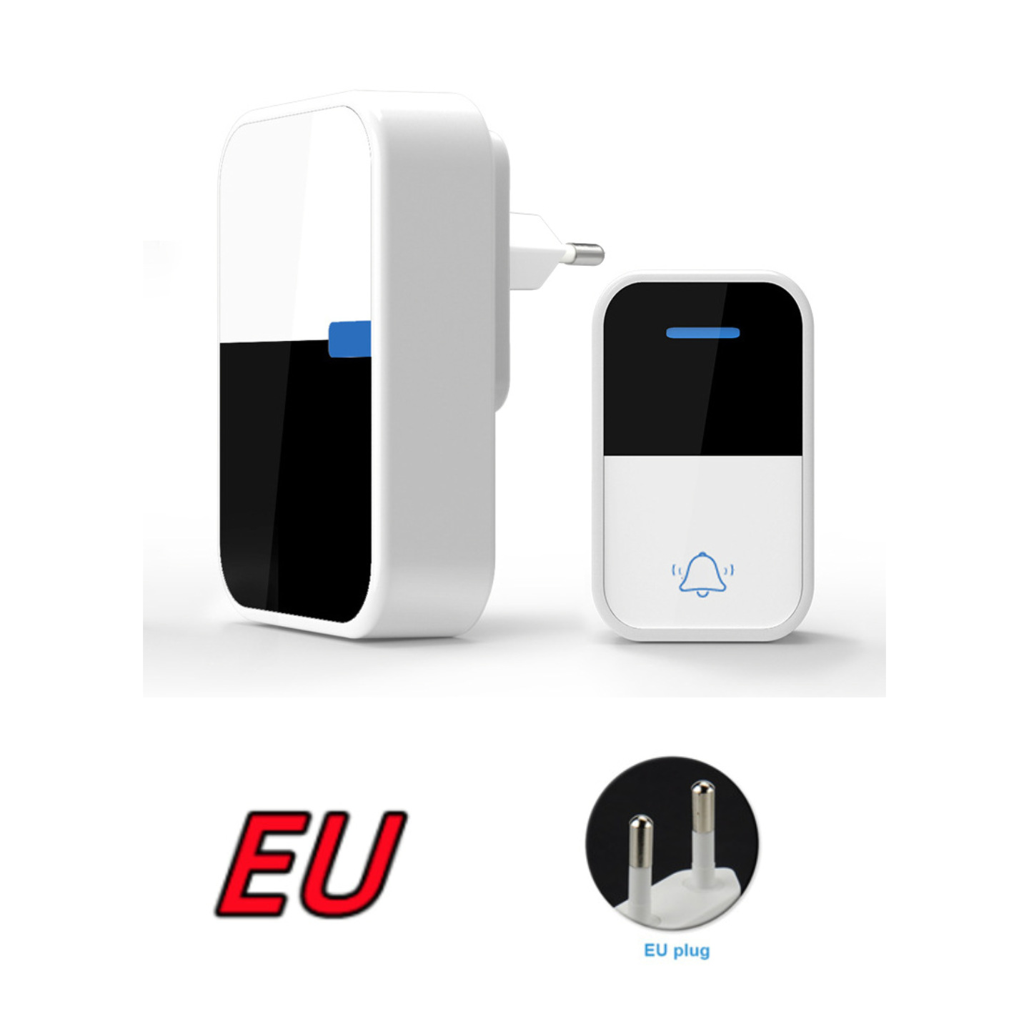 [Battery] remota pared penetrable inalámbrica timbre electrónico de cuatro niveles de alto volumen de llamada recordador CR2032