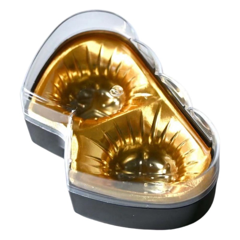 Caja de plástico con forma de corazón de 2 cápsulas, caja de regalo de boda, dulces de chocolate, caja de regalo de mano.