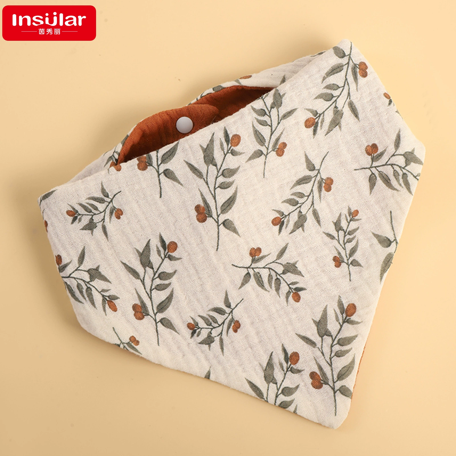 （跨境贸易）， cotton gauze children's eating bib, water absorbent