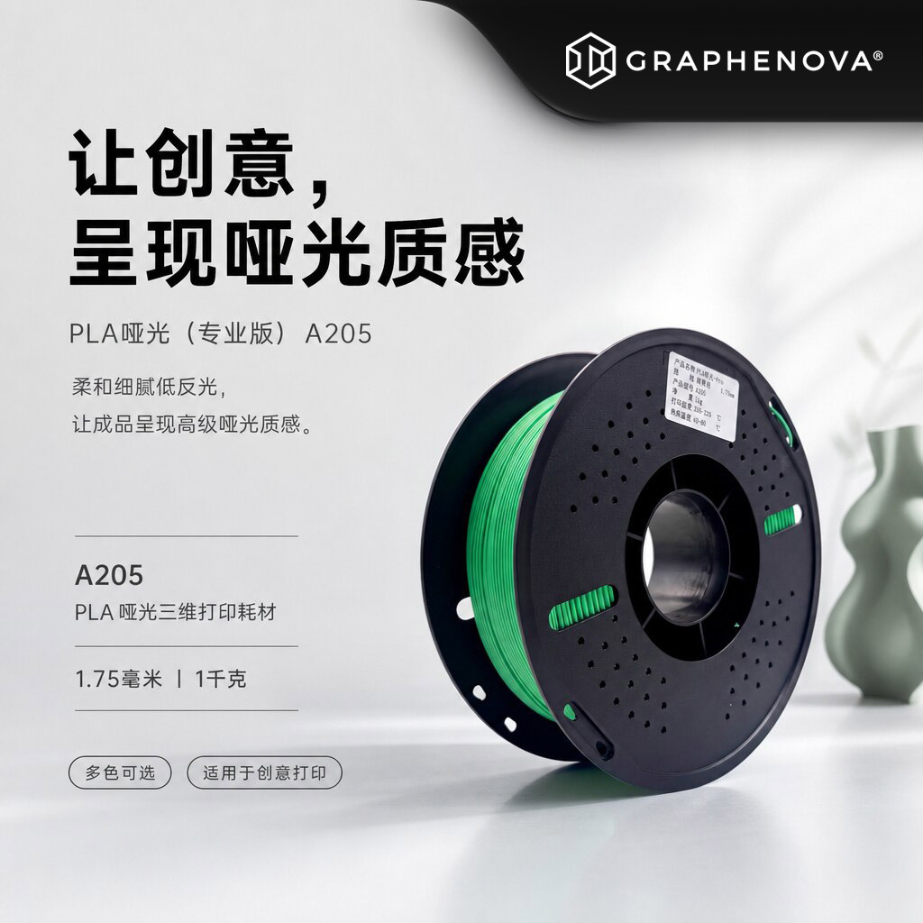 PLA哑光耗材 3D打印耗材 纯PLA柔韧顺滑 多色可选 兼容拓竹创想