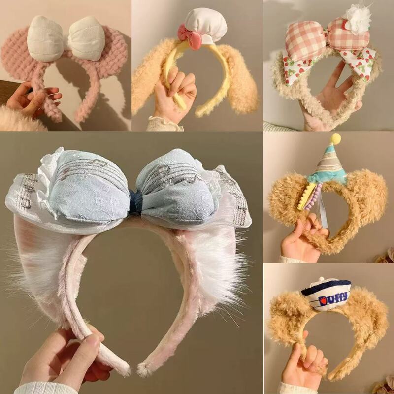 Navy Hat, Star Dream Melody, Lina Belle Headband, Bow, Cute Duffy Bear Plush Headband, Amusement Park Photo