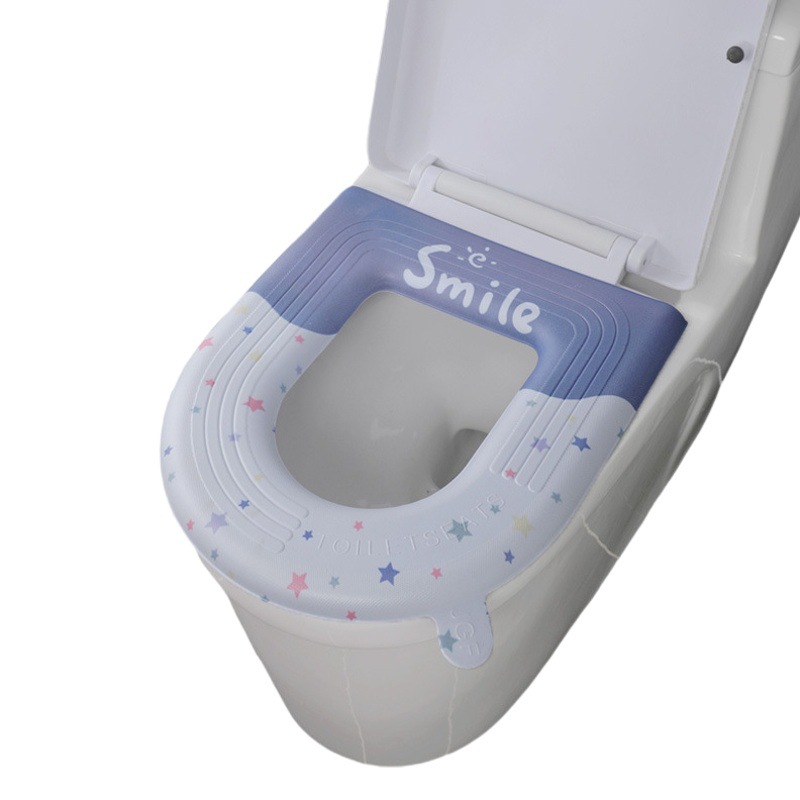 Cuatro temporadas de dibujos animados EVA impermeable adhesivo inodoro universal cubierta cojín de inodoro de verano hogar anillo inodoro cojín de inodoro