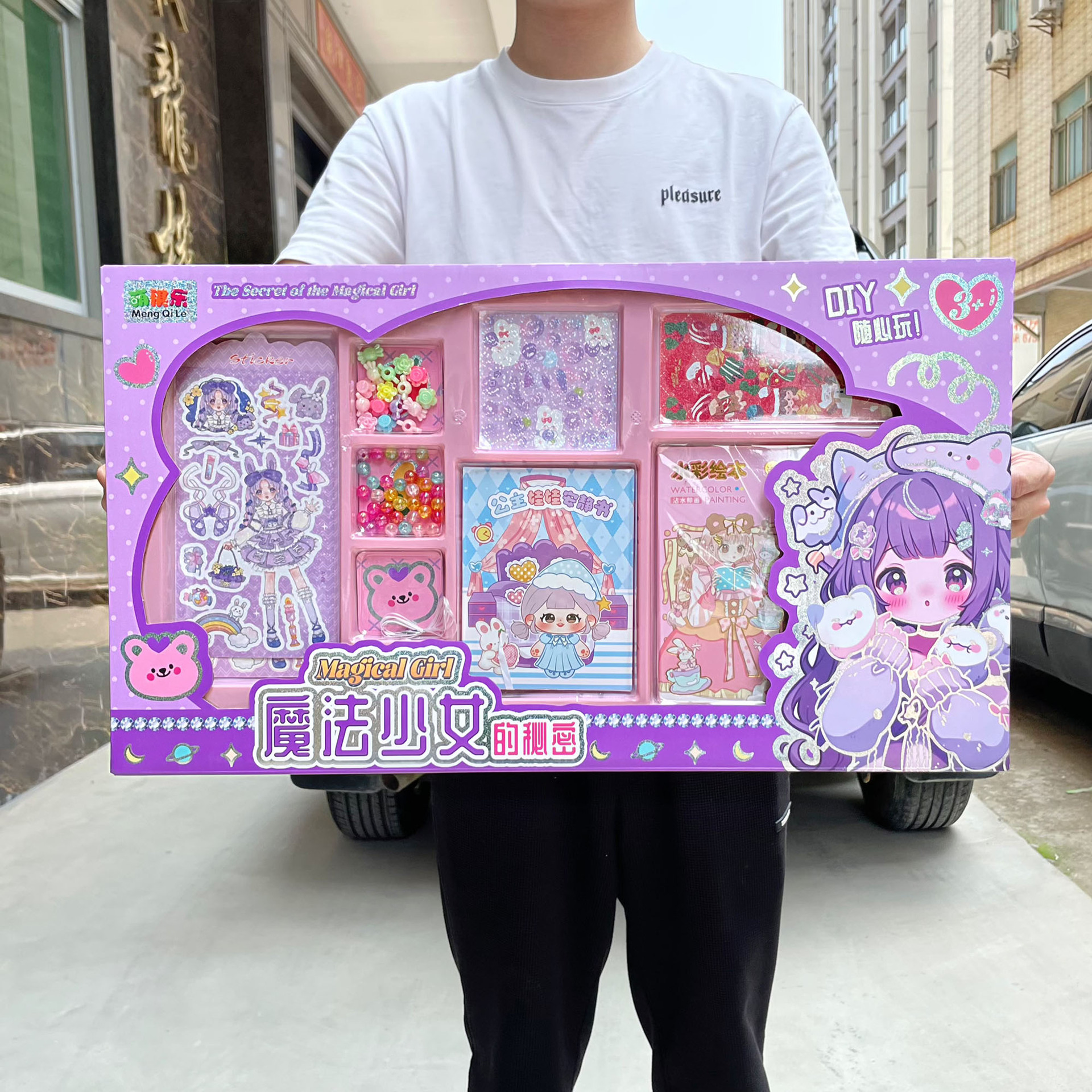 Niñas creativas DIY acuarela libro tranquilo pegatinas de Navidad cuentas joyas para niños juguetes regalos de inscripción al por mayor