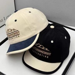 日系親子児童野球帽韓版包辺山刺繍ファッションの短い軒に赤ちゃんのアヒルの舌帽が流行している