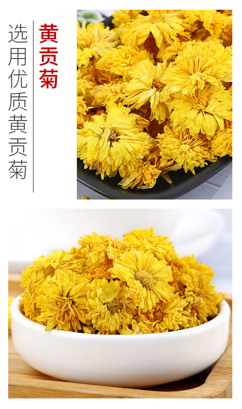 Chrysanthemum Flower Collection (Chrysanthemum morifolium) — Dried Herbal Tea Assortment quality and texture