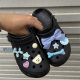 A generation of hair hole shoes accessories DIY shoe buckle blue bow ball dog cute transparent shoe flower decorative buckle