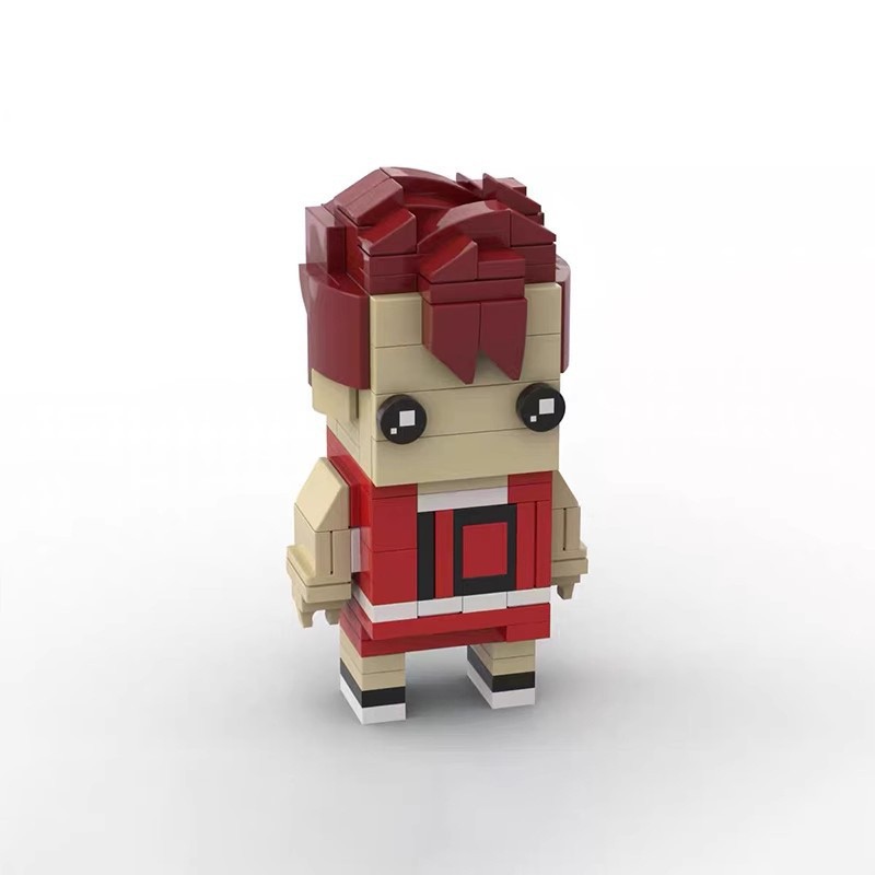 MOC compatible with LEGO Creative Series Shohoku Five Tigers Square Head Boy Building Block Puzzle Toy
