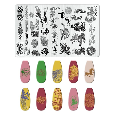 Dırnaq bəzəkləri, Templates for Nail Art, Rectangular - dk-010