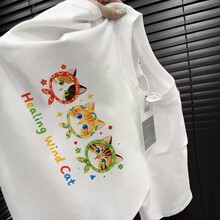 2026新款纯棉短袖T恤女夏季宽松百搭卡通印花打底衫通勤休闲上衣