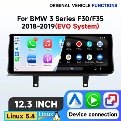 Suitable for BMW 3 Series DVD Navigation - 123inch-linux-system-evo-compatible-with-bmw-3-series-f30-f35-2018-2019-evo