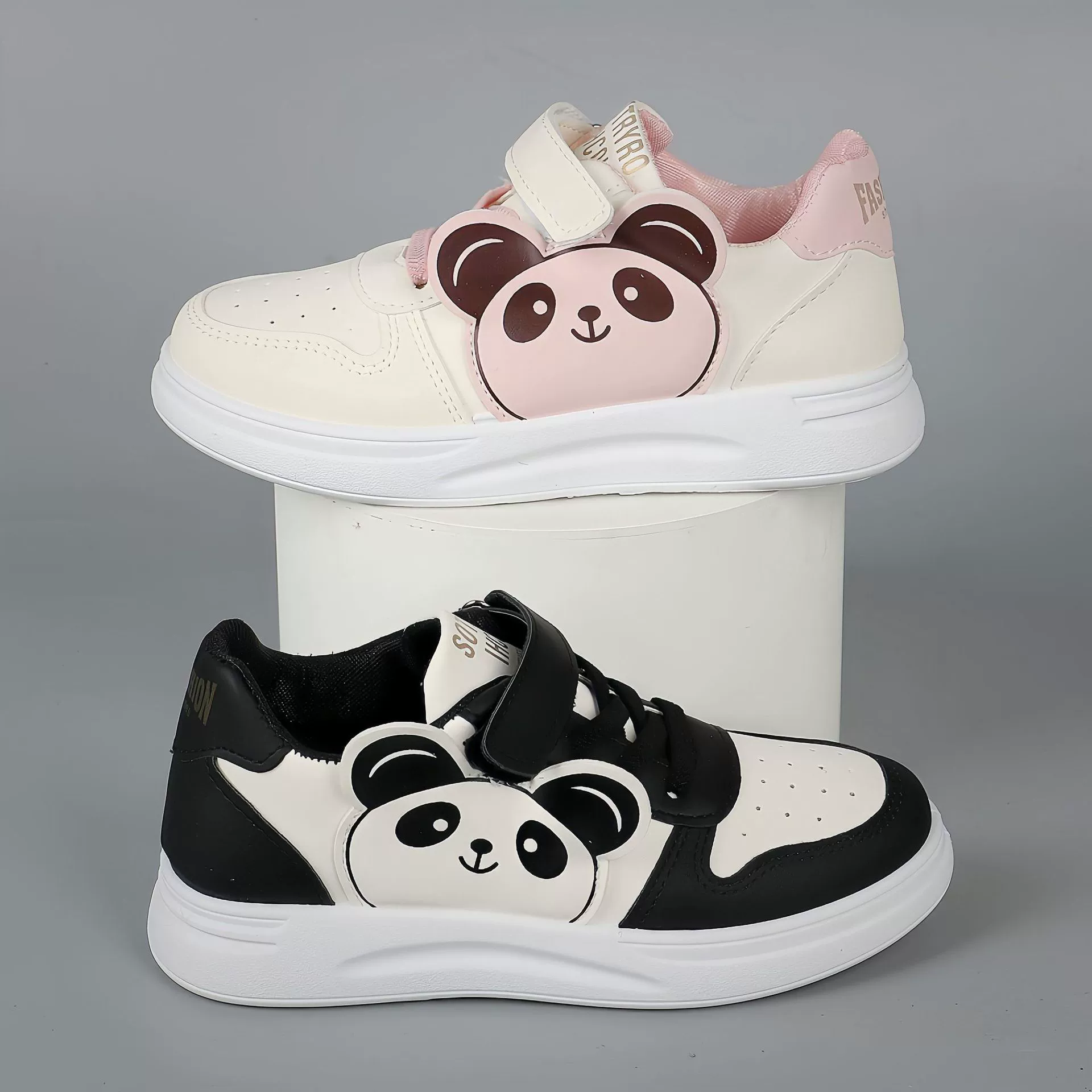 Детские кроссовки 2025 весна новая мода повседневная спортивная обувь для девочек мальчиков школьники панда детская обувь оптом