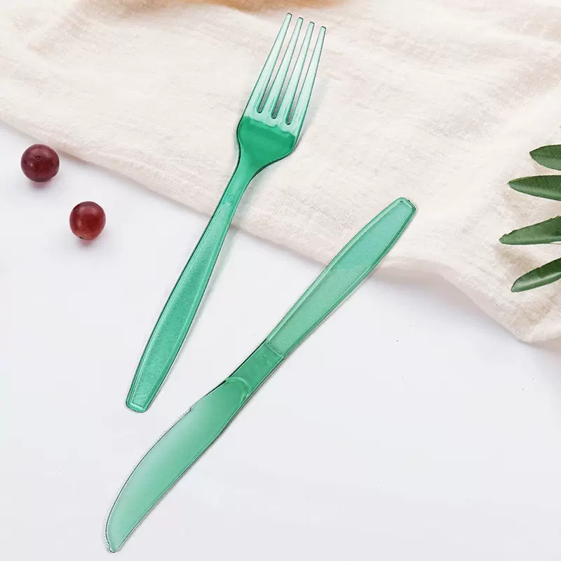 四季喜一次性勺子独立包装塑料散装加厚加硬一次性刀叉勺套装批发