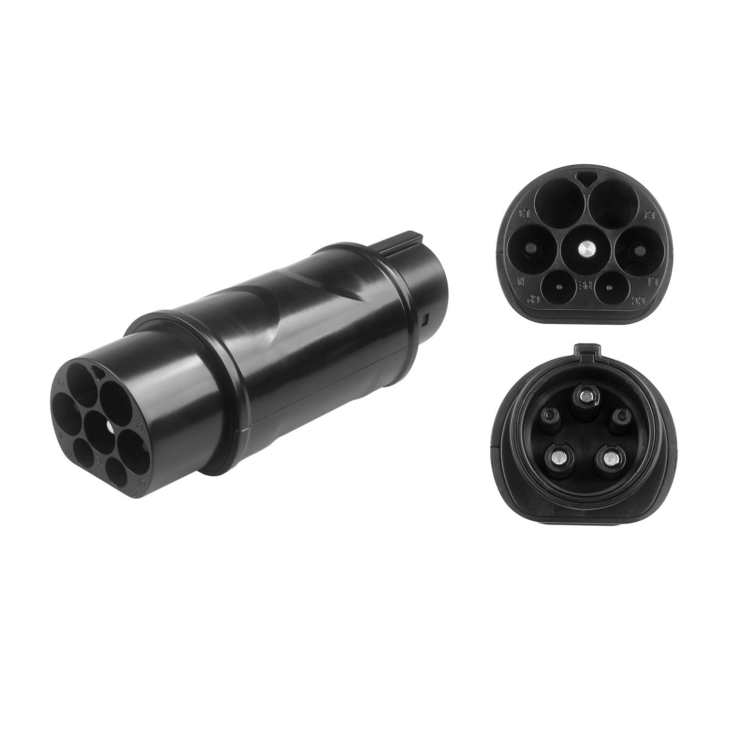 ST-E050欧标type2转美标J1772充电枪转接头 交流新能源电车充电