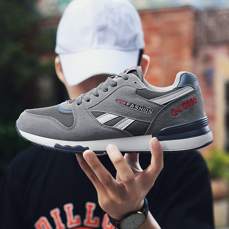 2024 new mesh Forrest Gump shoes plus size 45 yards light leather running shoes AliExpress foreign trade men's sneaker