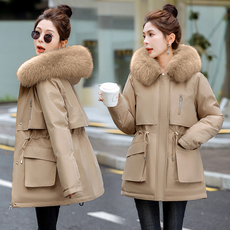 Anti-temporada 2024 nuevo estilo para superar la chaqueta de algodón plumón para mujeres largo estilo coreano chaqueta de algodón suelta chaqueta de invierno