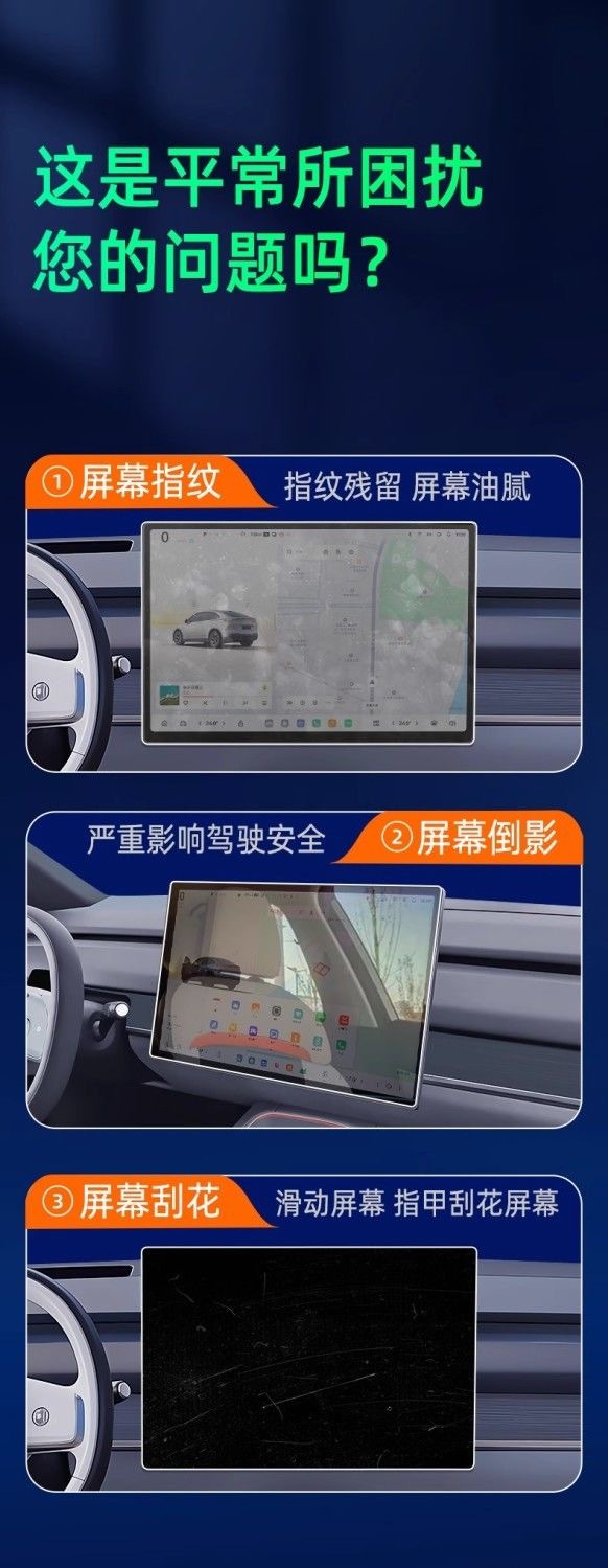 Suitable for Tesla's New Version Model Y/3/Yl Central Control Tempered Film Rear Screen Explosion-Proof Protective Film Accessories