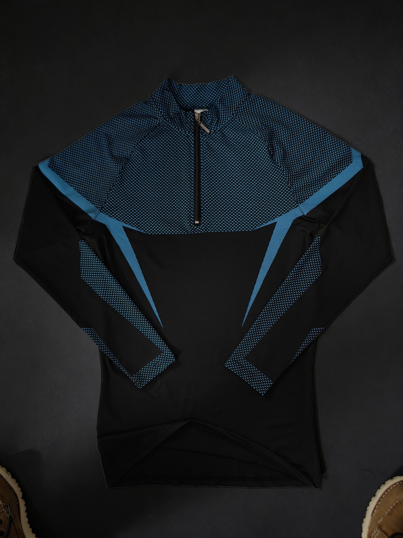 Men's Athletic Shirt Long Sleeve Quick Dry Workout Top For Gym_voghion.com