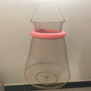 钢圈钢丝鱼护钢丝鱼护鱼篓可折叠鱼护海钓鱼护螃蟹鱼篓