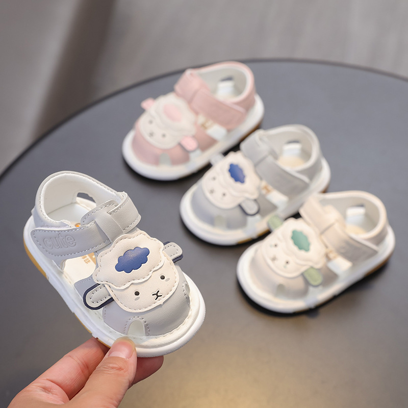 Summer 2025 New Baby Children's Sandals Full-covered Toe Soft-soled Sandals for Boys and Girls Baby Toddlers Aged 0-1-2