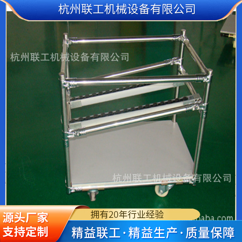 厂家生产不锈钢精益管线棒工作台仓储物流搬运周转车直供