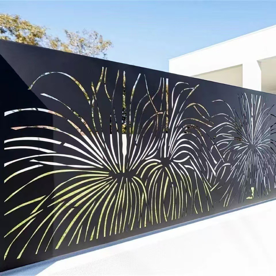 金属雕花板铝板激光切割不锈钢屏风隔断铝单板焊接铝合金镂空设计