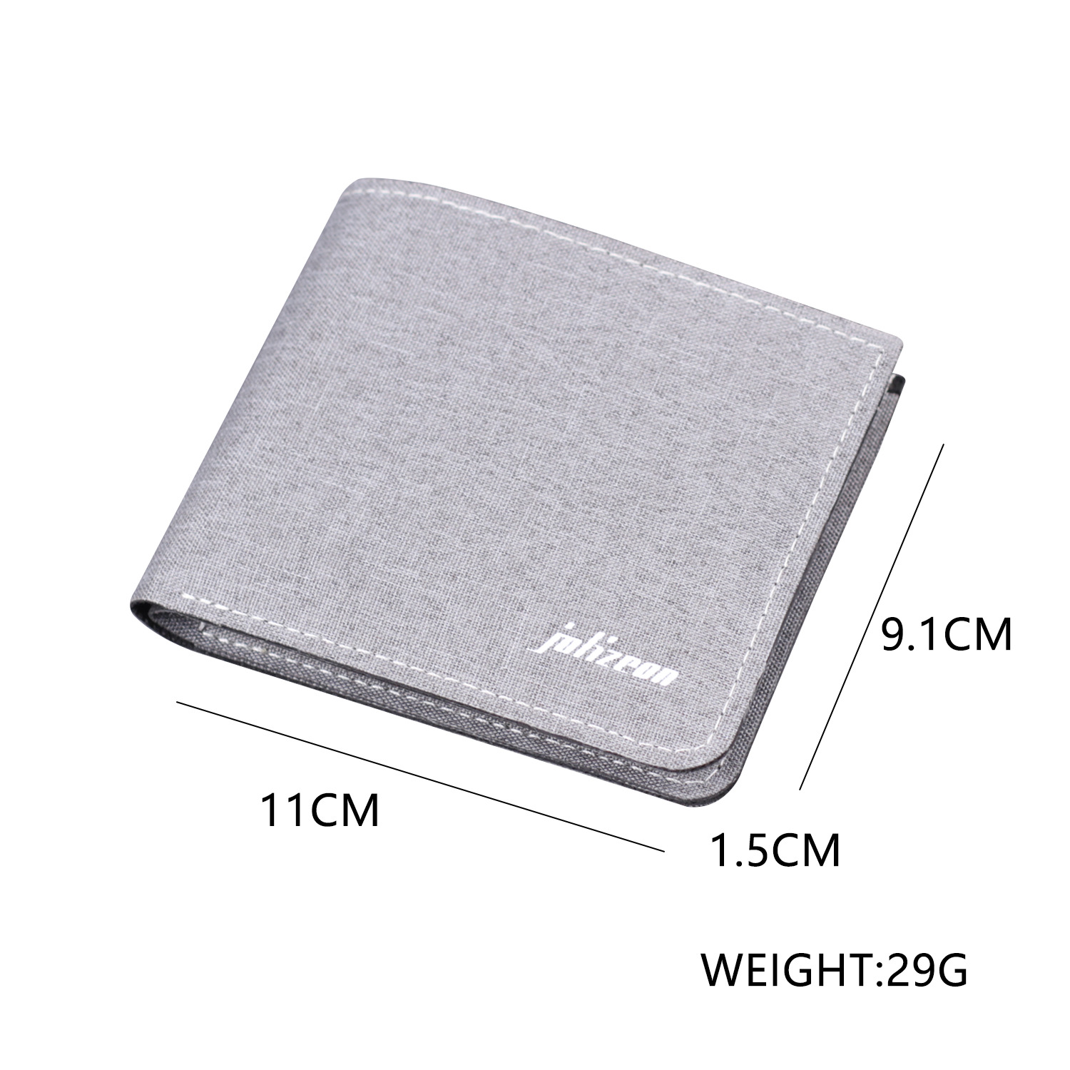 Cartera de lona de hombre cartera plegable bolso de dólar corto ultra delgado cartera de cuero de hombre doble cartera hombre