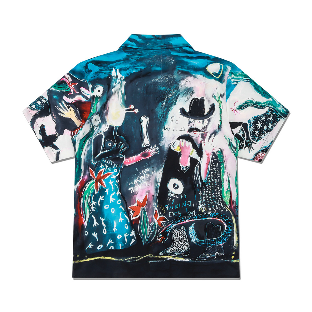 Herren-Hawaiihemd im Retro-Stil, trendiges Marken-Ölgemälde-Print, Kurzarm-Cardigan für Urlaub und Strand_voghion.com