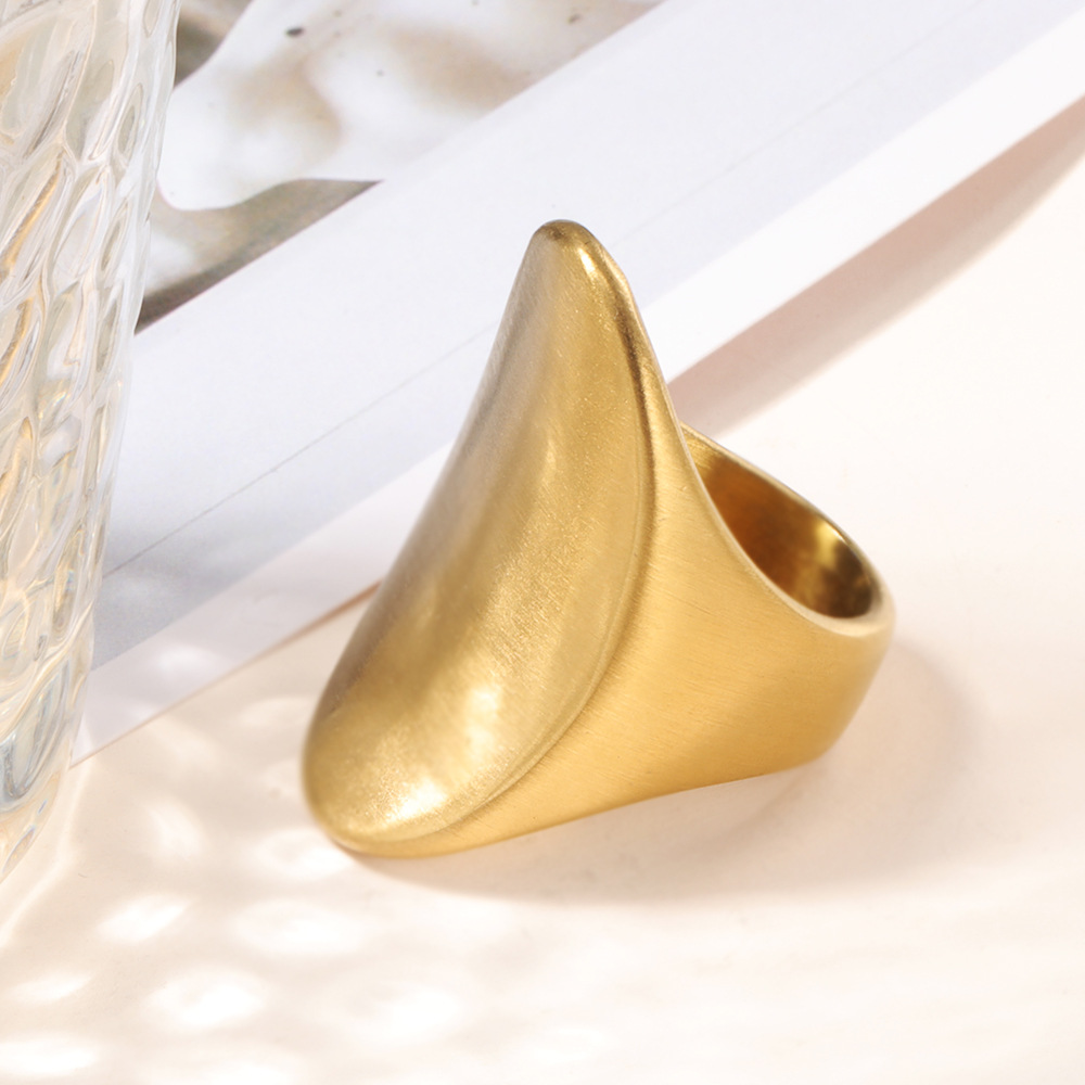 Fashion Geometric Titanium Steel Plating Rings 1 Piece